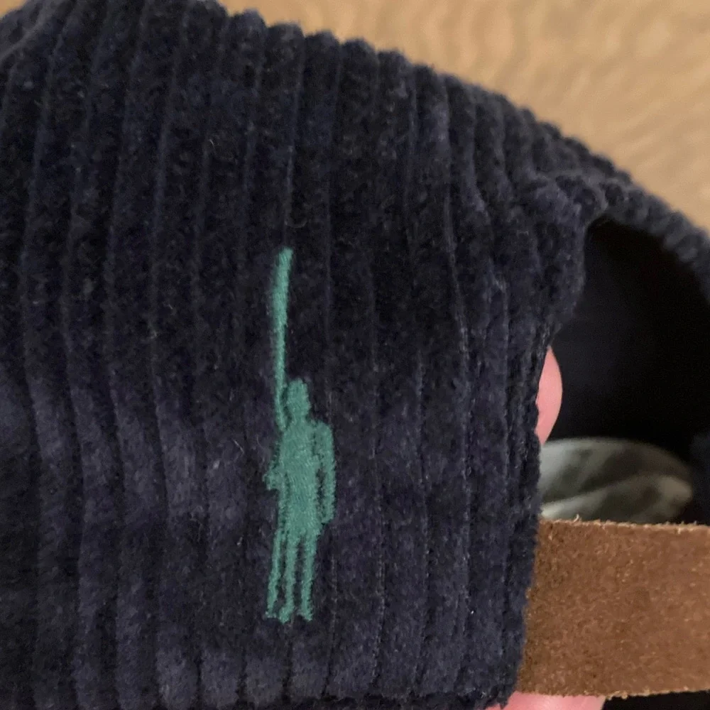 J. Crew Oarsman Logo Corduroy Hat Navy Heritage Collection Crest Logo StrapBack